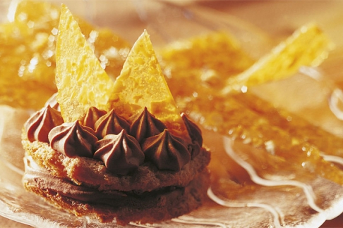 Pastelitos almendrados al chocolate